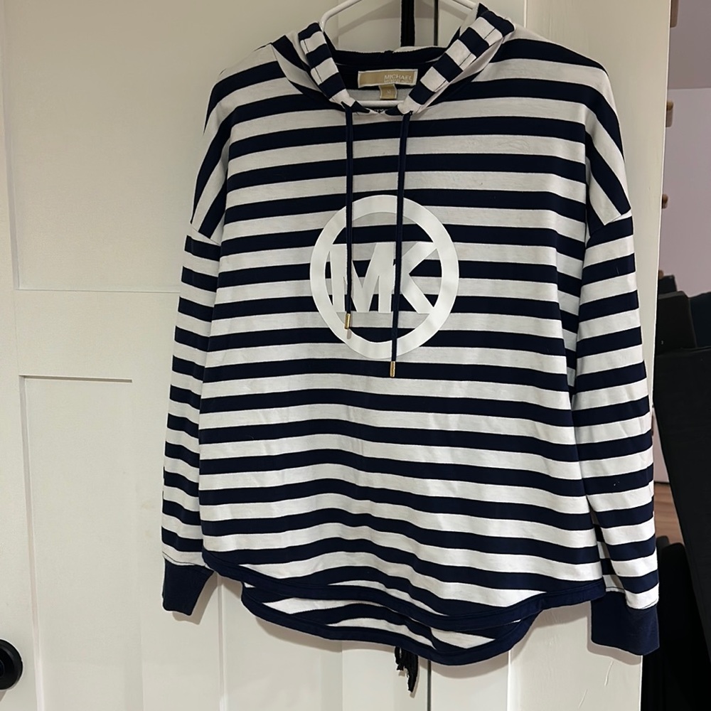 Women’s Michael Kors Blue and white striped with Logo.